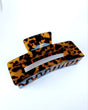 Leopard Tort Rectangle Claw 10cm